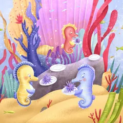 Sandy seahorse says "It's not fair!"