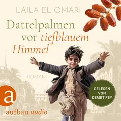 Dattelpalmen vor tiefblauem Himmel
