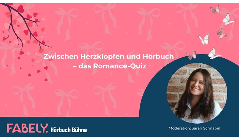 Romance-Quiz mit Fragen zu Liebesgeschichten, BookTok-Hypes, Hörbüchern & Tropes.
